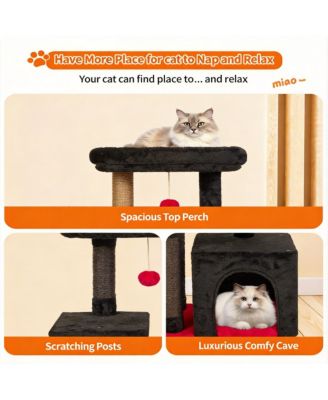 Cat Tree Kitten Tower Indoor Condo Sisal Posts Jump Platform Activity Center Play House