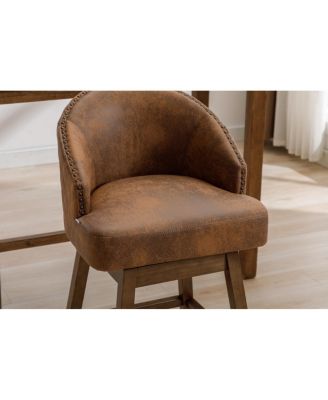 Rotating Bar Chair, Counter Height with Backrest & Footrest