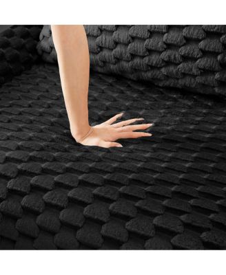  82" Modern Modular Flannelette Sectional Sofa, Oversized 2-Seater Couch