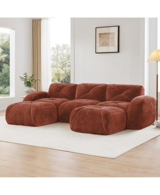 Streamdale U-shaped Boneless Sofa, Tufted, 32D High Density Sponge