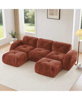 Streamdale U-shaped Boneless Sofa, Tufted, 32D High Density Sponge