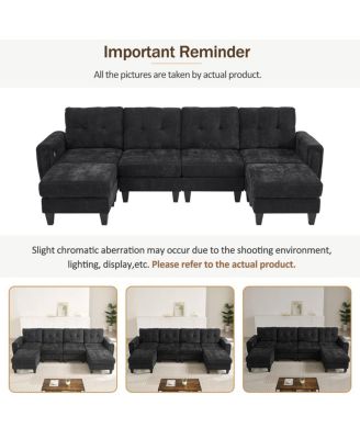  Modern U-shaped Sectional Sofa