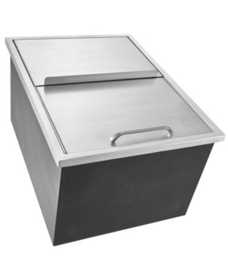 24 x 18 x 13 Inch Drop-In Stainless Steel Ice Chest, 40.9 Qt with Sliding Lid
