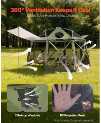 13 x 13 Ft Pop-Up Spherical Gazebo Screen Tent for 10-12 People