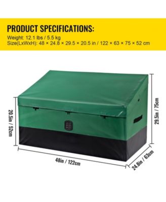 100 Gallon Outdoor Storage Deck Box with Galvanized Frame