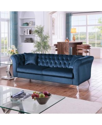Chesterfield & Stanford Sofas: Tufted, Scroll Arm/Back