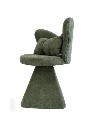 Vanity Chair with Butterfly Back Swivel Accent Dining Makeup Stool