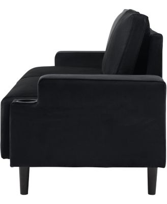 80 Inch Modern Couch with Cup Holders Deep Seat Comfy Living Room Sofa