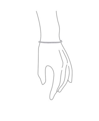 Formal Princess Cut CZ Stackable 1/2 Eternity Tennis Bangle Bracelet 7-7.5 Inch