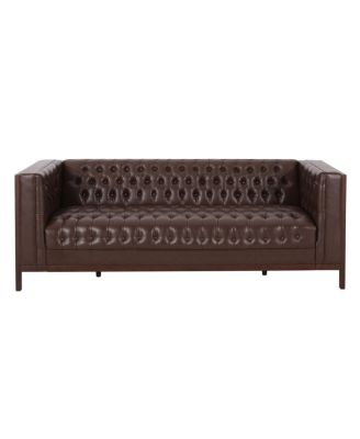 Contemporary Upholstered Sofa with Button-Tufted Diamond Stitching