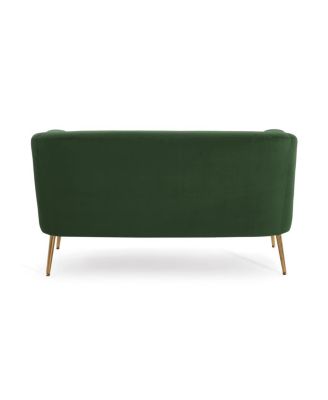 Streamdale Luxurious Velvet Loveseat with Gold Accents and Legs