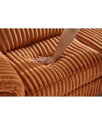  74" Cloud Corduroy Loveseat Sofa, Modern Comfy 2-Seater Couch for Small Spaces,