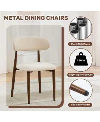  Dining Chairs Set of 2, Modern Fabric Upholstered Kitchen Chairs