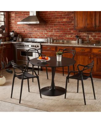 Contemporary Transparent Dining Chair with Metal Legs