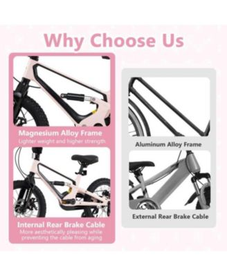 16 Inch Kids Bike Lightweight with Detachable Training Wheels-4-7 Years