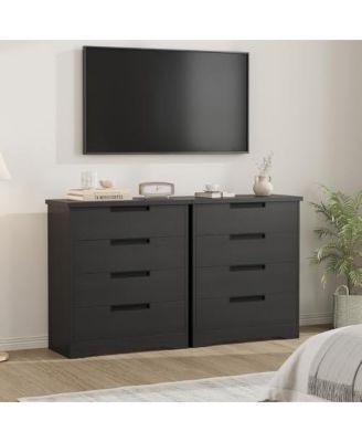 4 Drawer Dresser for Bedroom, 36in Tall 4 Chest of Drawers with Built-in Handles Design