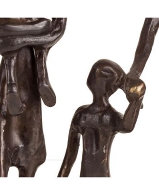 Family of Five Bronze Sculpture