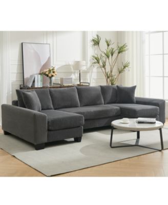 114" U-Shaped Sleeper Sofa Bed