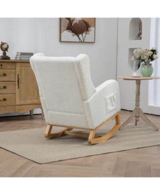 Modern Rocking Chair with Footrest