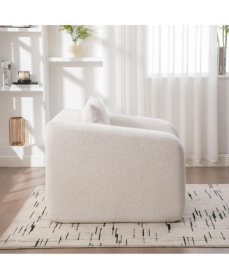 Convertible Chenille Sofa Bed with Pillow - Single Seater