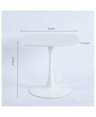 5pcs Dining Set, Metal Leg Mid-century Table and Chair Set