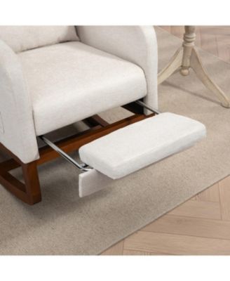 Modern Rocking Chair with Footrest