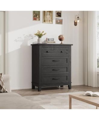 4 Dresser for Bedroom, 34.8" Tall Vertical Drawer Dresser with Large Storage