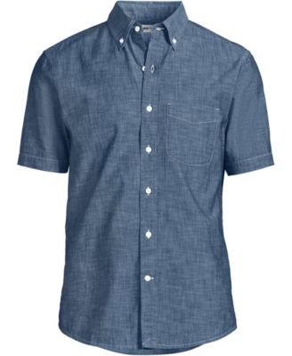 Men's Short Sleeve Easy Fit Chambray Shirt