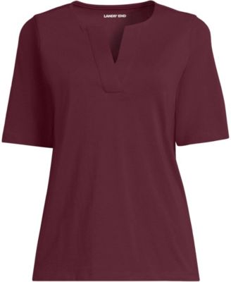 Women's Supima Jersey Half Sleeve Splitneck Shirt