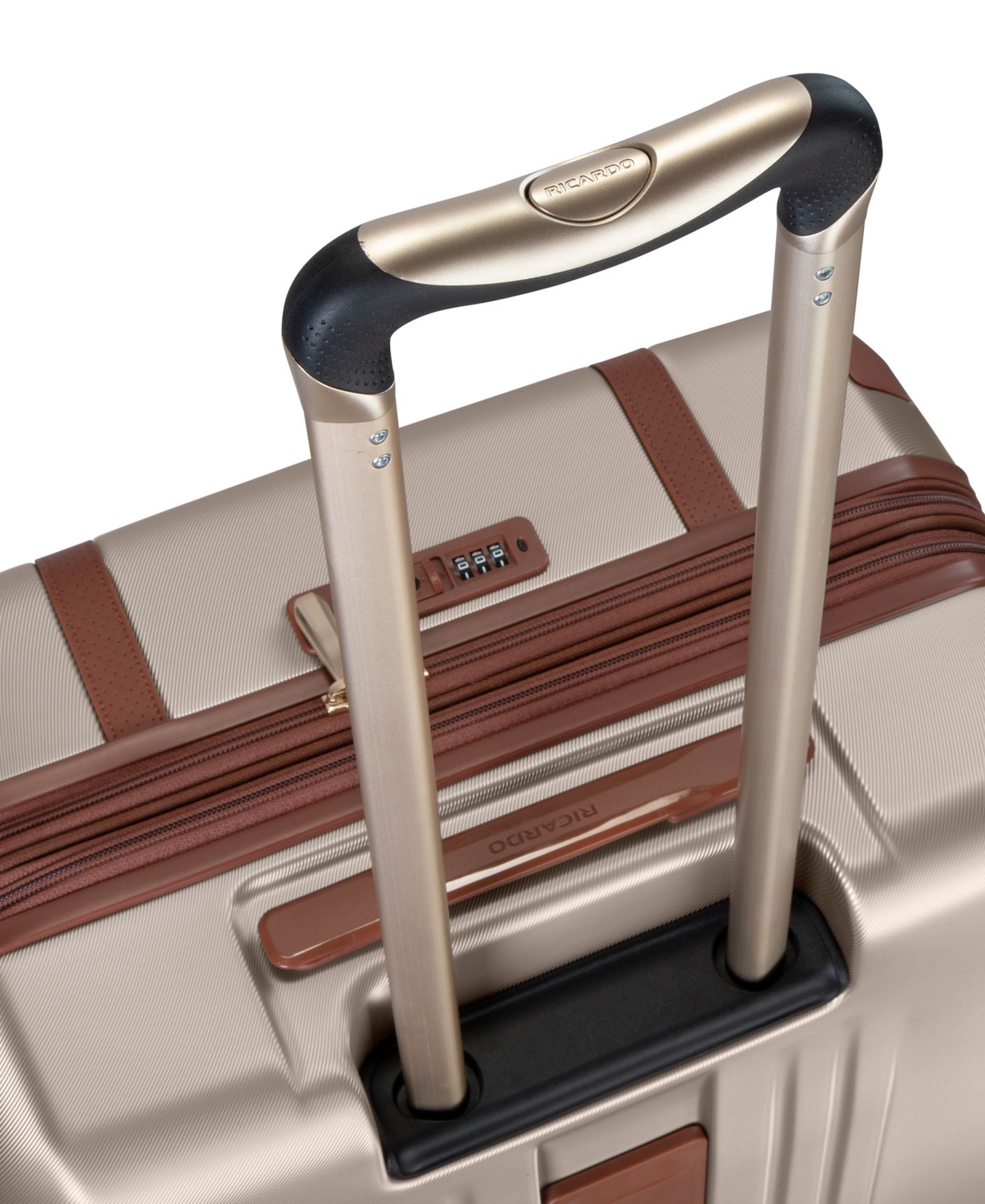 Чемодан Ricardo Montecito 2.0 Medium Hardside Check-In Spinner Suitcase, цвет: Шампань — фото 7