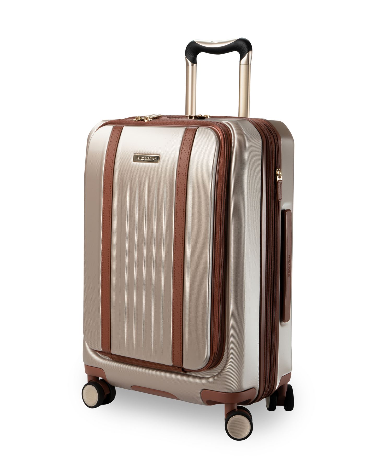 Чемодан Ricardo Montecito 2.0 Fast Access Small Hardside Carry-On Spinner Suitcase, цвет: Шампань — фото 2