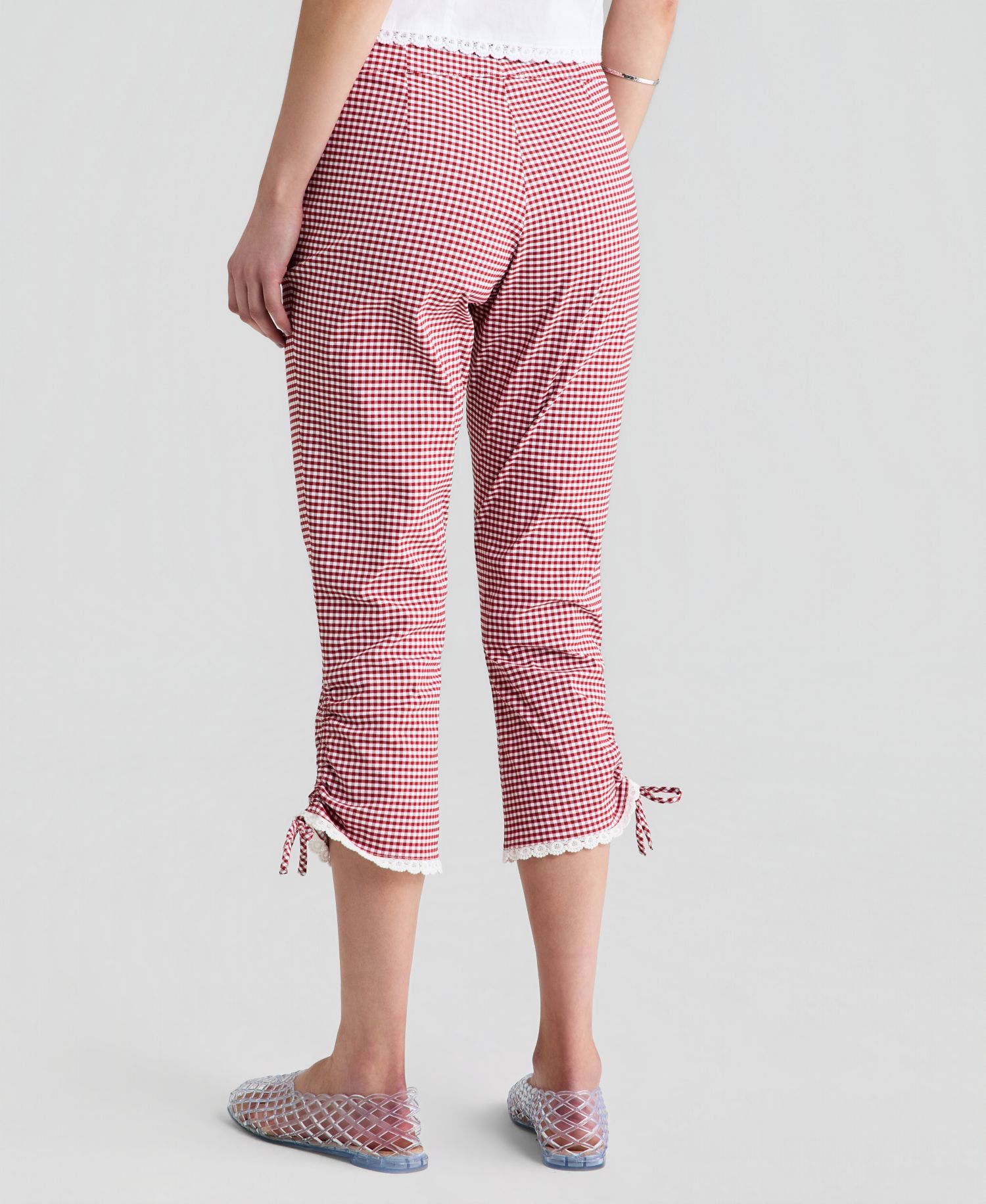 Women's Gingham Capri Pants
