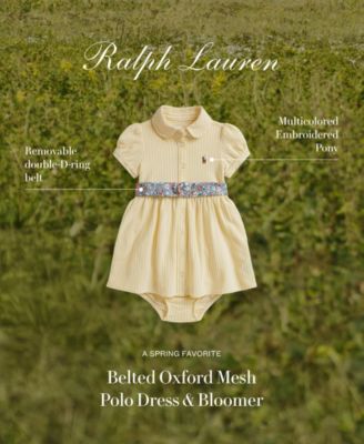 Baby Girls' Polo Club Collar Dress and Bloomers, 2-Piece Set