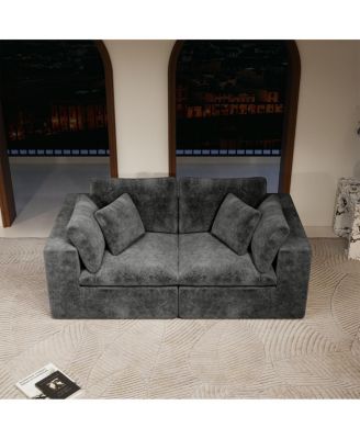 Streamdale Modular Sectional Sofa Seat, Upholstered Couch for Living Room, 2PC Free Combination