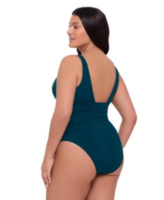 Women's Sculpting Cinched Adjustable One-Piece Swimsuit