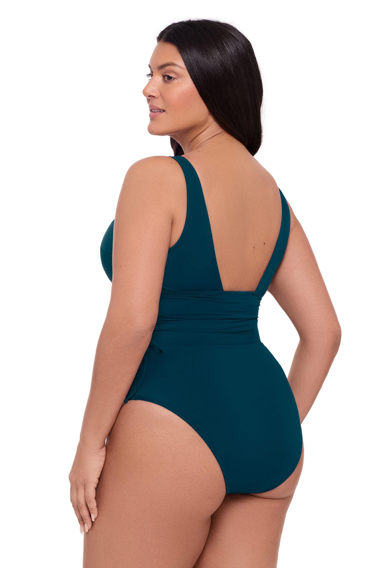 Women's Sculpting Cinched Adjustable One-Piece Swimsuit