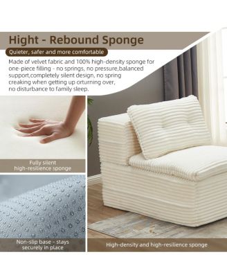 Multi-Functional Sectional Sofa Bed with Chaise Lounge & Blanket