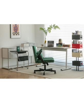 Velvet Criss Cross Armrest Office Chair