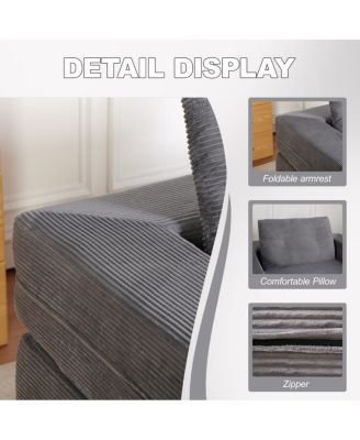 Compression Human Dog Sofa Bed for Adult & Pets, Modern Floor Couch