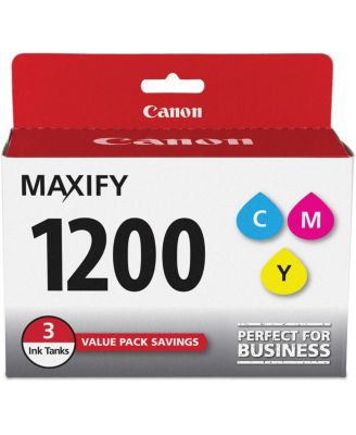 PGI-1200 Cyan/Magenta/Yellow Ink Cartridges for MAXIFY MB2020, MB2120, MB2320, and MB2720 Printers, 1500 Pages Yield, 3 Pack