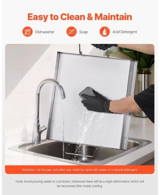 18 x 16 Inch Stainless Steel Griddle Plate for Gas Grill with Handles