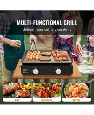 22.4 Inch Commercial Gas Countertop Griddle, 13,000 BTU, Heavy Duty Steel