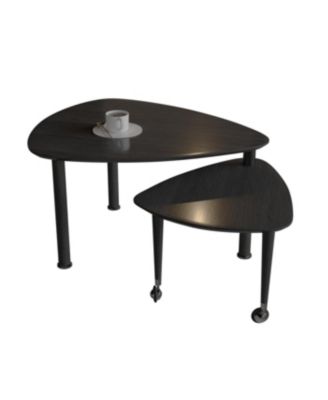 360 Rotatable Coffee Table for Living Room, Solid Wood Legs, Modern Apartment Furniture