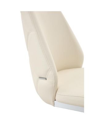 Modern PU Leather Dining Chair with Arched Back