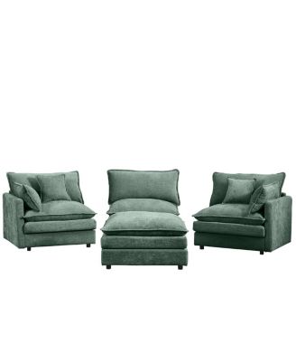 Modular Sectional Sofa, 102" L-Shaped Couch Set