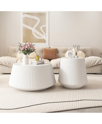 Modern Leather Sofa Coffee Table with Sintered Stone Top