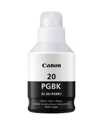 GI-20 Black Pigment Ink Bottle for G5020, G6020, G7020 PIXMA G Series MegaTank Printers, 70ml