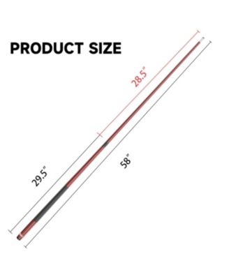 58" 2-Piece Matte Blue Fiberglass Graphite Composite Billiard Pool Cue Stick