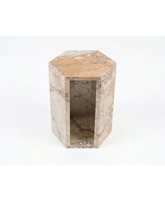 Luxury Marble Hexagon Side Table
