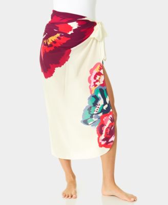 Women's Printed Tie-Waist Swim Cover-Up Pareo